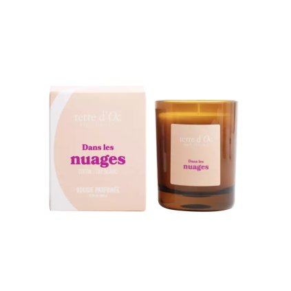 bougie parfumee dans les nuages