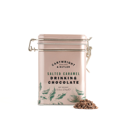 Salted Caramel Drinking Chocolate  Horká čokoláda se slaným karamelem, v plechové dóze, 250g