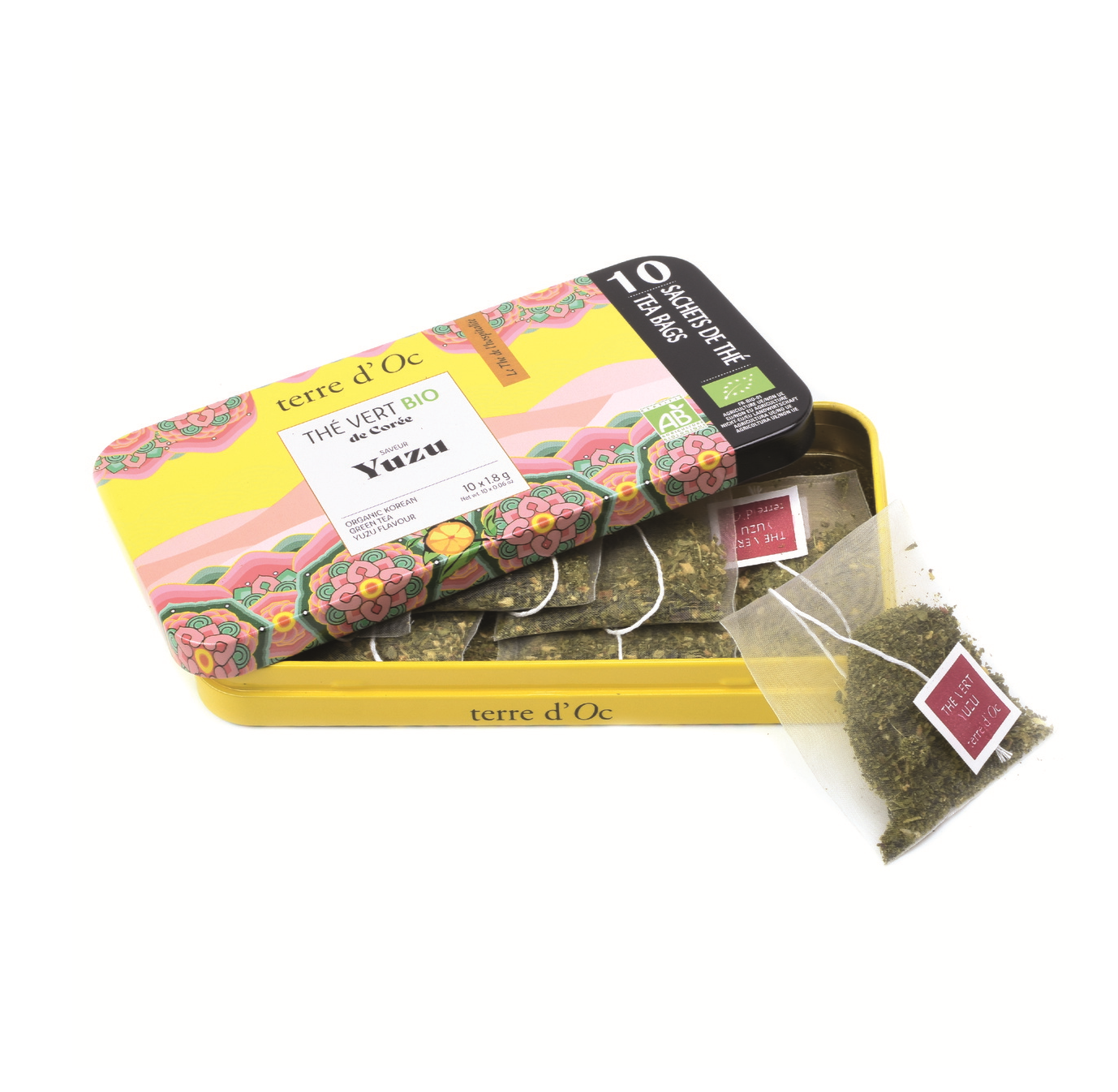 Yuzu - Zelený čaj v plechové dóze
