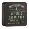Vetiver & Santalové dřevo  Pánský tuhý šampón v plechu, 100 g