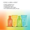 Citrus, Lime & Mint - sada s péčí o tělo, vlasy a pleť, 4 ks  pánská sada tělových, vlasových a pleťových produktů s chladivým mentolem