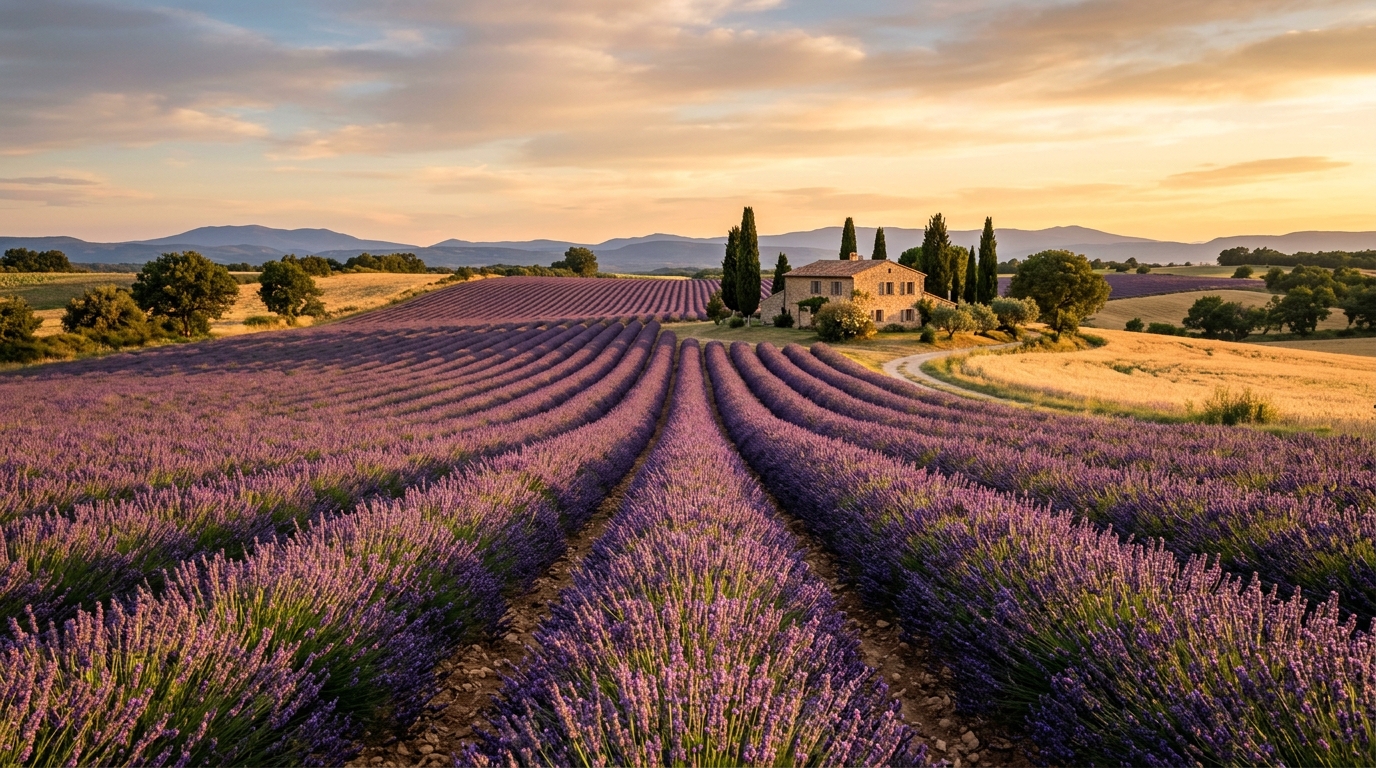 Câmp înflorit de lavandă la Valensole, în Provence