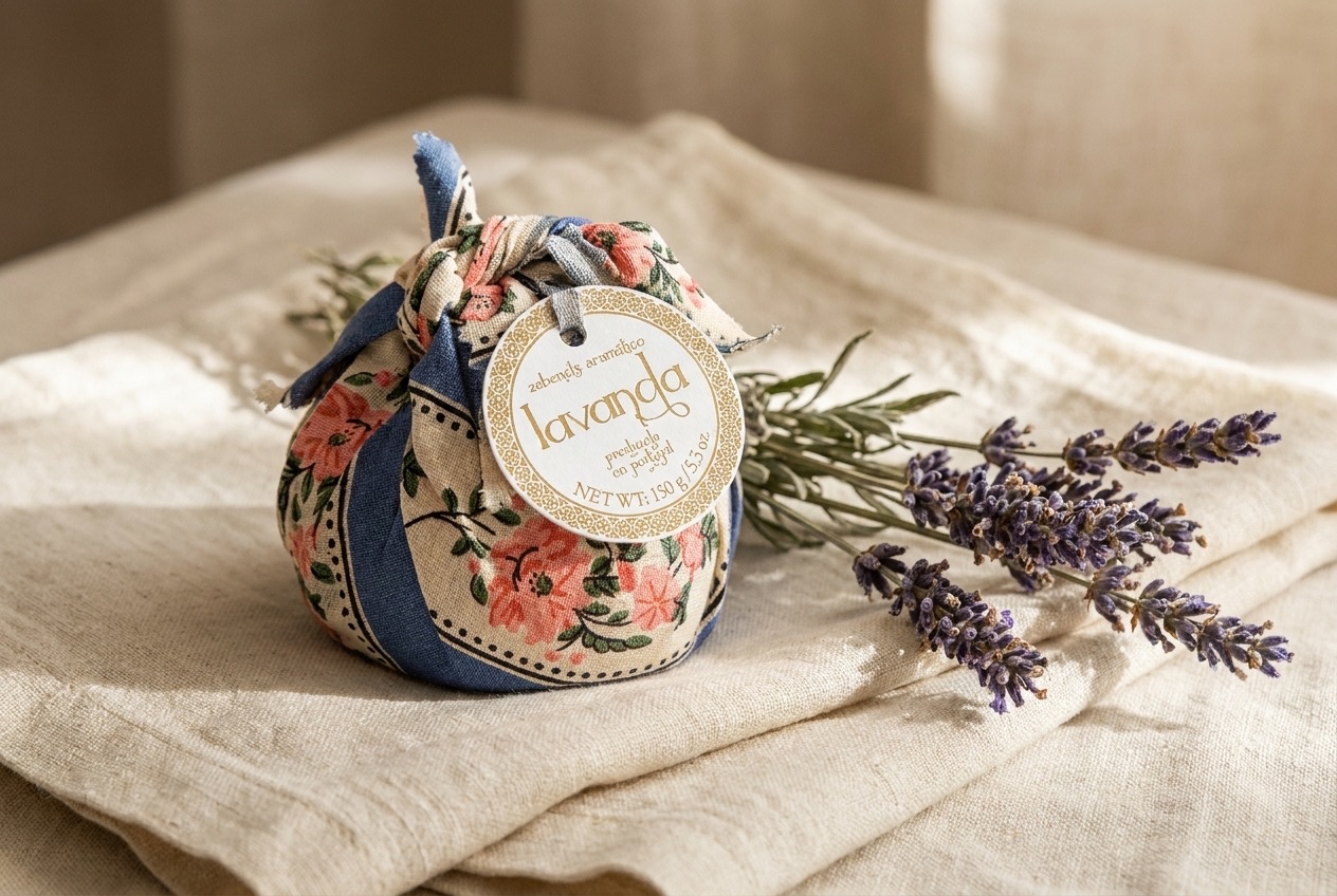 Săpun Castelbel Chita învelit în textil portughez cu imprimeu floral