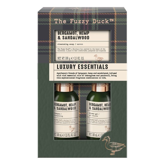 The Fuzzy Duck Bergamot, Hemp & Sandalwood Men's Luxury Essentials Gift S