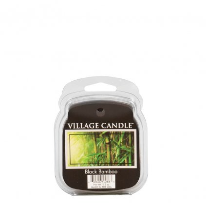 67635 village candle vosk black bamboo bambus 62g