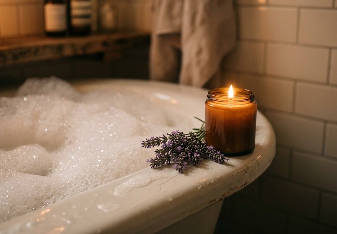 Relaxačný kúpeľ — levanduľový večerný rituál