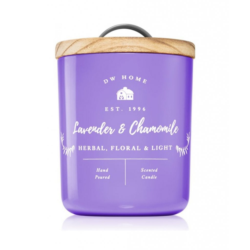 DW Home Vonná sviečka v skle - Lavender & Chamomile - Levanduľa a harmanček, 9,3oz