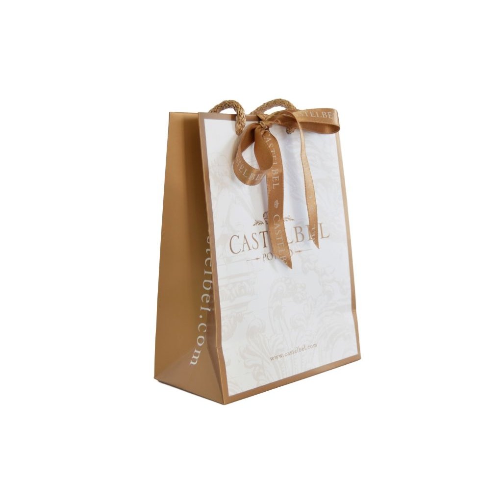 Castelbel papierová taška - biela, malá 15x20x8