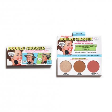 69639 thebalm paletka double crosser rozjasnovac bronzer tvarenka 8 5g