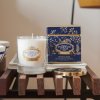 2 2602 PC Festive Blue CLEAR candle 1 SQUARE
