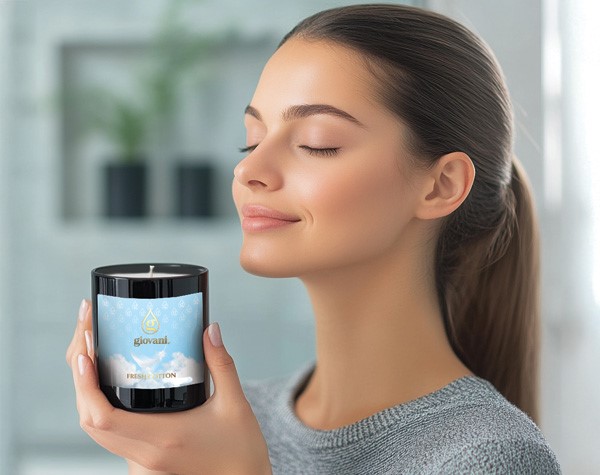 Candela profumata di design Giovani FRESH COTTON