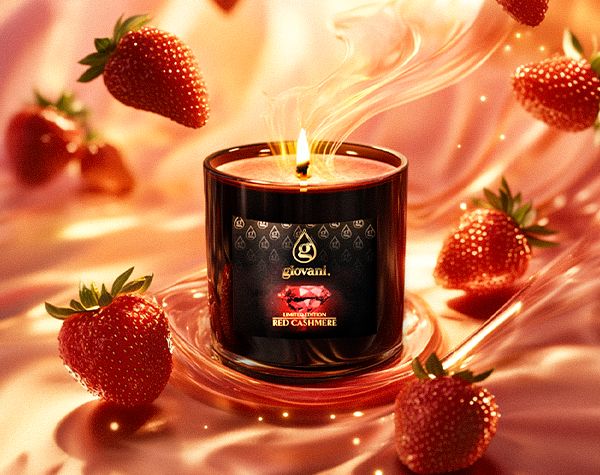 Candela profumata di lusso Giovani RED CASHMERE