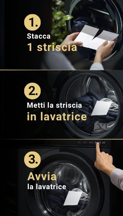 Come usare le strisce per il bucato passo dopo passo
