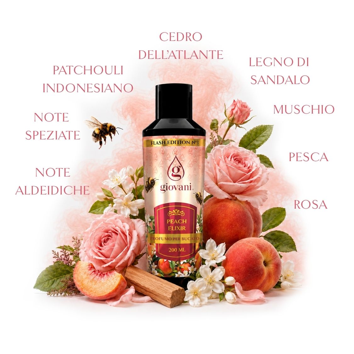 Composizione del profumo per bucato PEACH ELIXIR