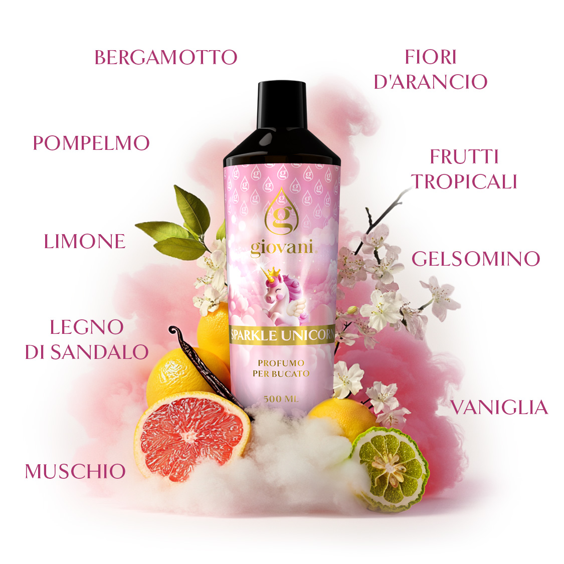 Ingredienti del profumo da bucato SPARKLE UNICORN