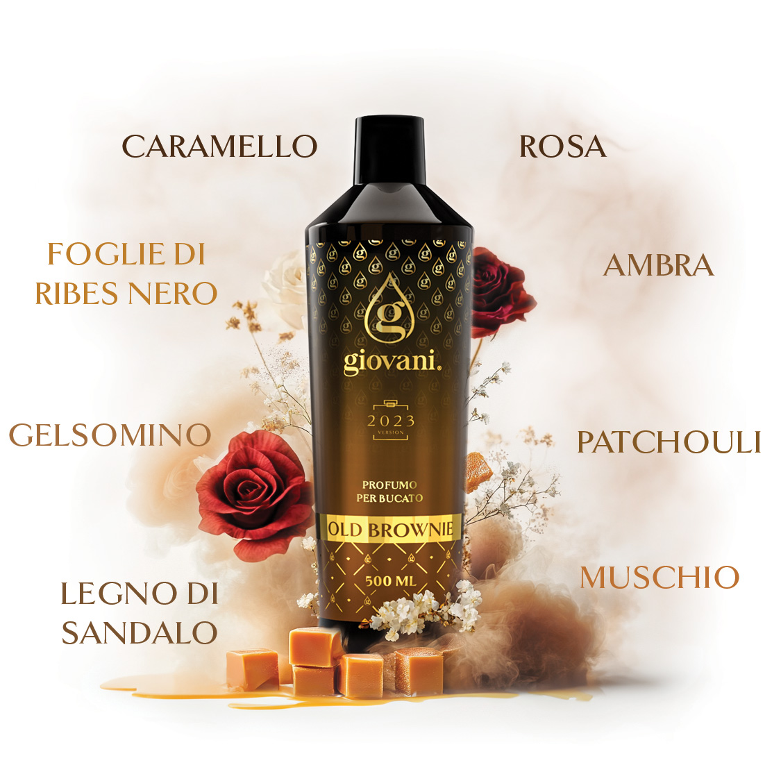 Ingredienti del profumo da bucato OLD BROWNIE di GIOVANI
