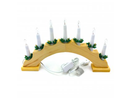 Vánoční svícen oblouk - 7 žárovek (do zásuvky)