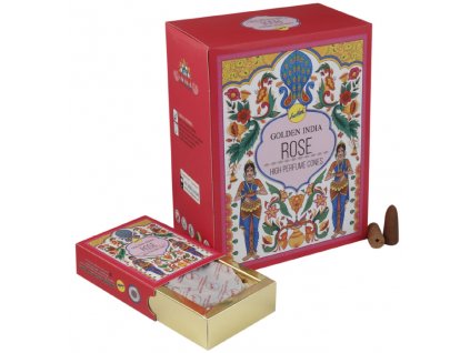 Vonné kužele "Tekoucí dým" - Rose (10 ks)