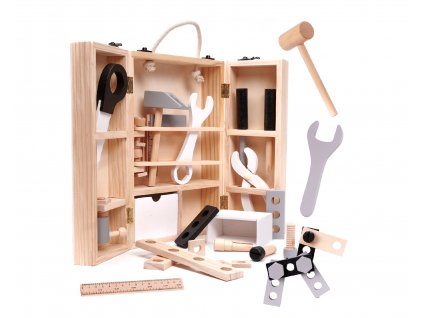 Dřevěná dílna s nářadím (světlá)