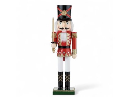 vanocni-dekorace-louskacek-cerveny-se-zlatou-savli--40-cm-