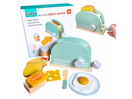Dětská dřevěný snídaňový set - Topinkovač