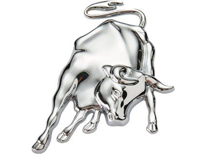 3D chromová samolepka - Býk