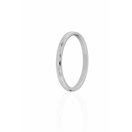 Prsten se vzorem - stříbrný