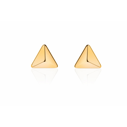 Trojúhelníkové náušnice - zlaté