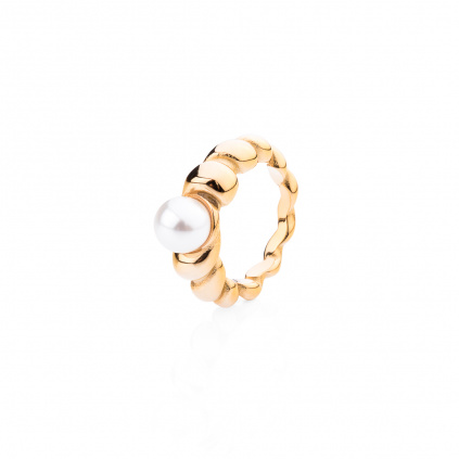 Zkroucený prsten s perlou