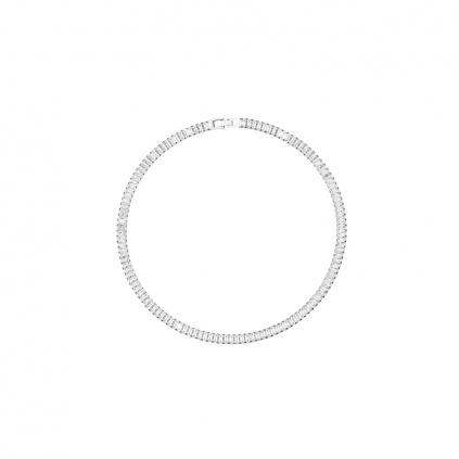 Stříbrný crystal náhrdelník bílý 2