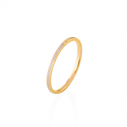 Zirkonový prsten - zlatý