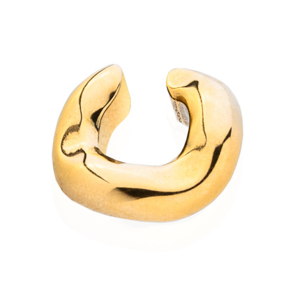 Nepravidelná ear cuff náušnice - pozlacená