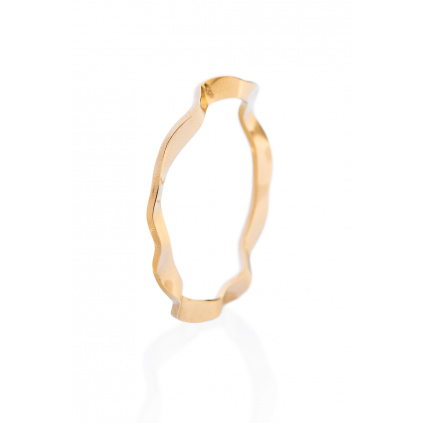 Deformovaný prsten (úzký) - zlatý