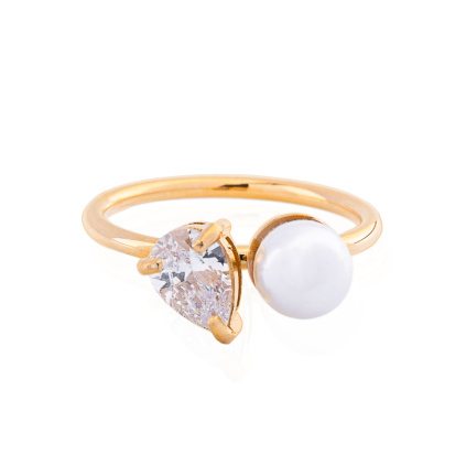 Twin promise ring - pozlacený