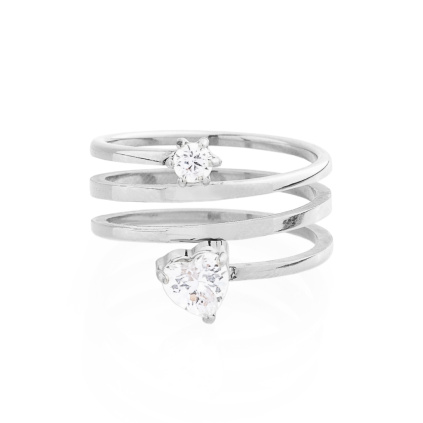 Twist promise ring - stříbrný