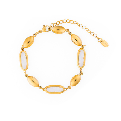 Vintage náramek s kameny - pozlaceny