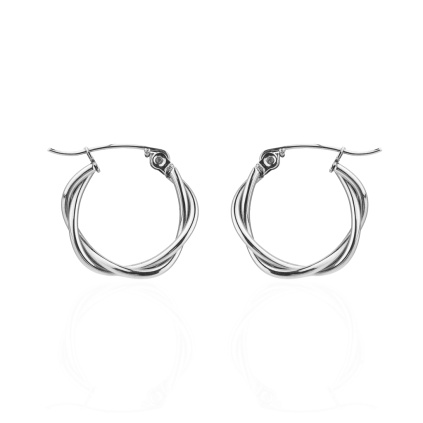 Deformované náušnice - stříbrné