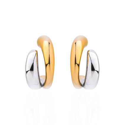 Double dvoubarevné náušnice