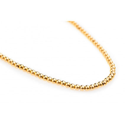 Korálkový náhrdelník - zlatý