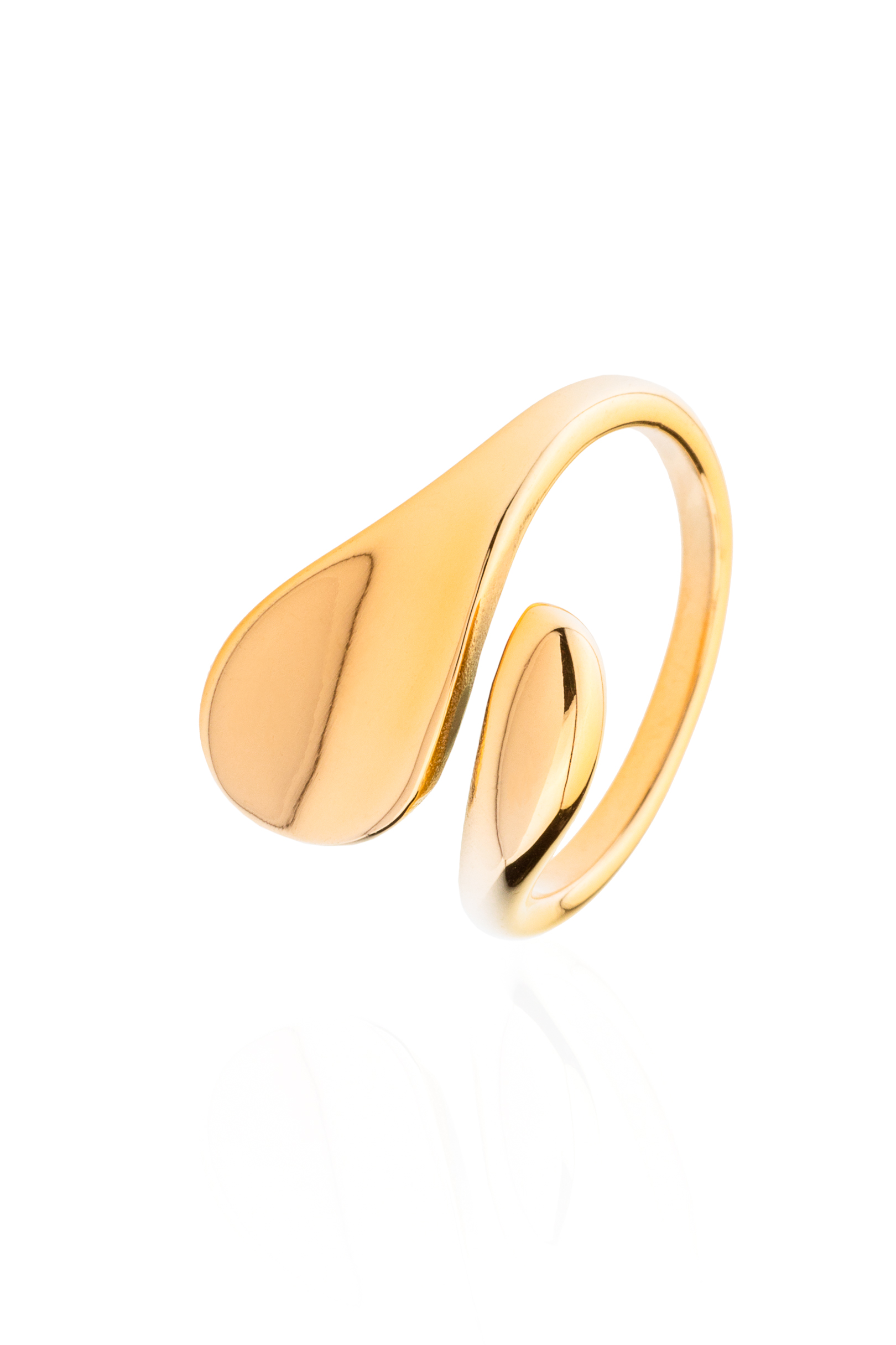 franco bene Twist prsten - pozlacený | 1013 Velikost prstenu: 6 (52 mm)