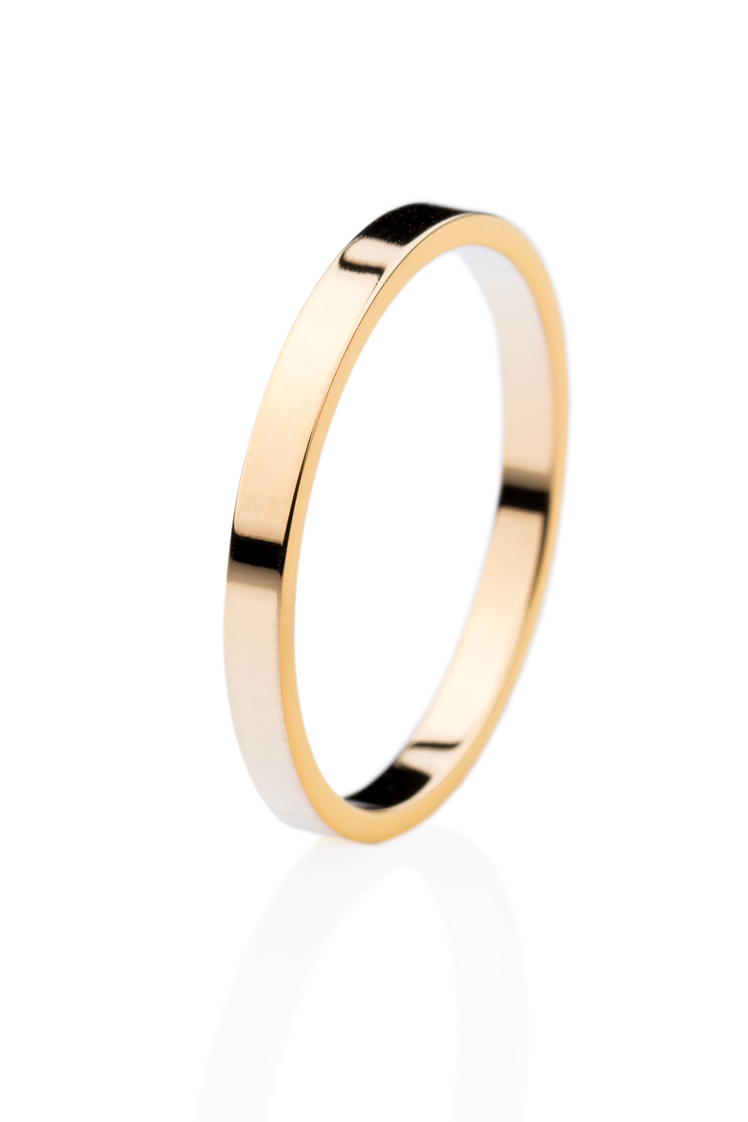 franco bene Hladký prsten (úzký) - pozlacený | 341 Velikost prstenu: 6 (52 mm)