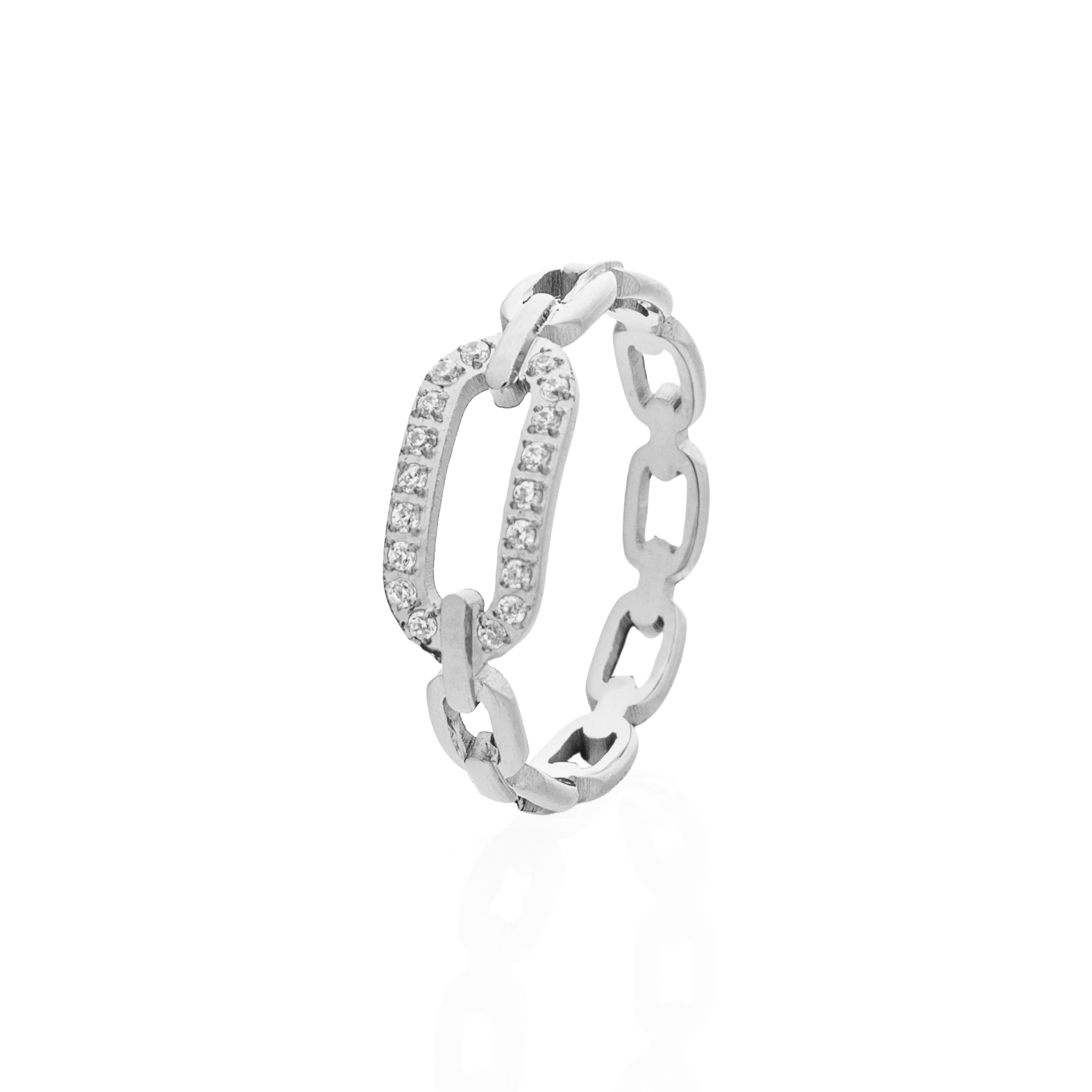 franco bene Mini chain prsten – stříbrný Velikost prstenu: 8 (60 mm)
