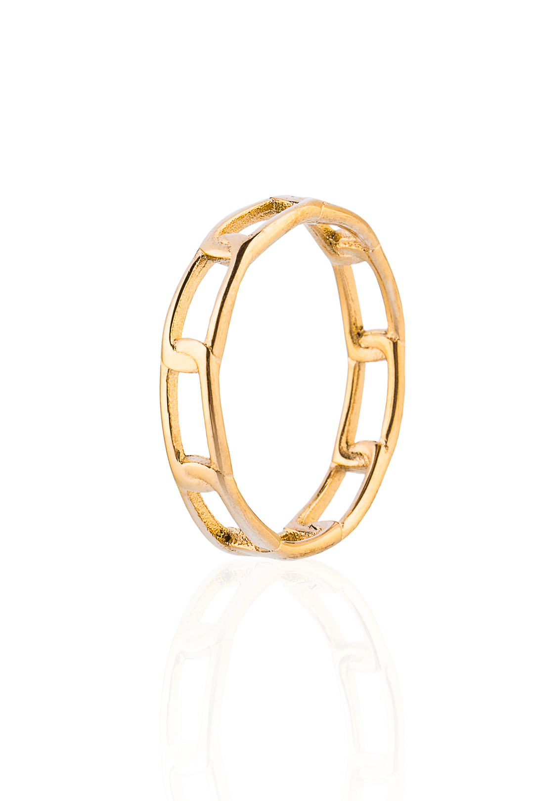franco bene Linked prsten - pozlacený | 641 Velikost prstenu: 6 (52 mm)