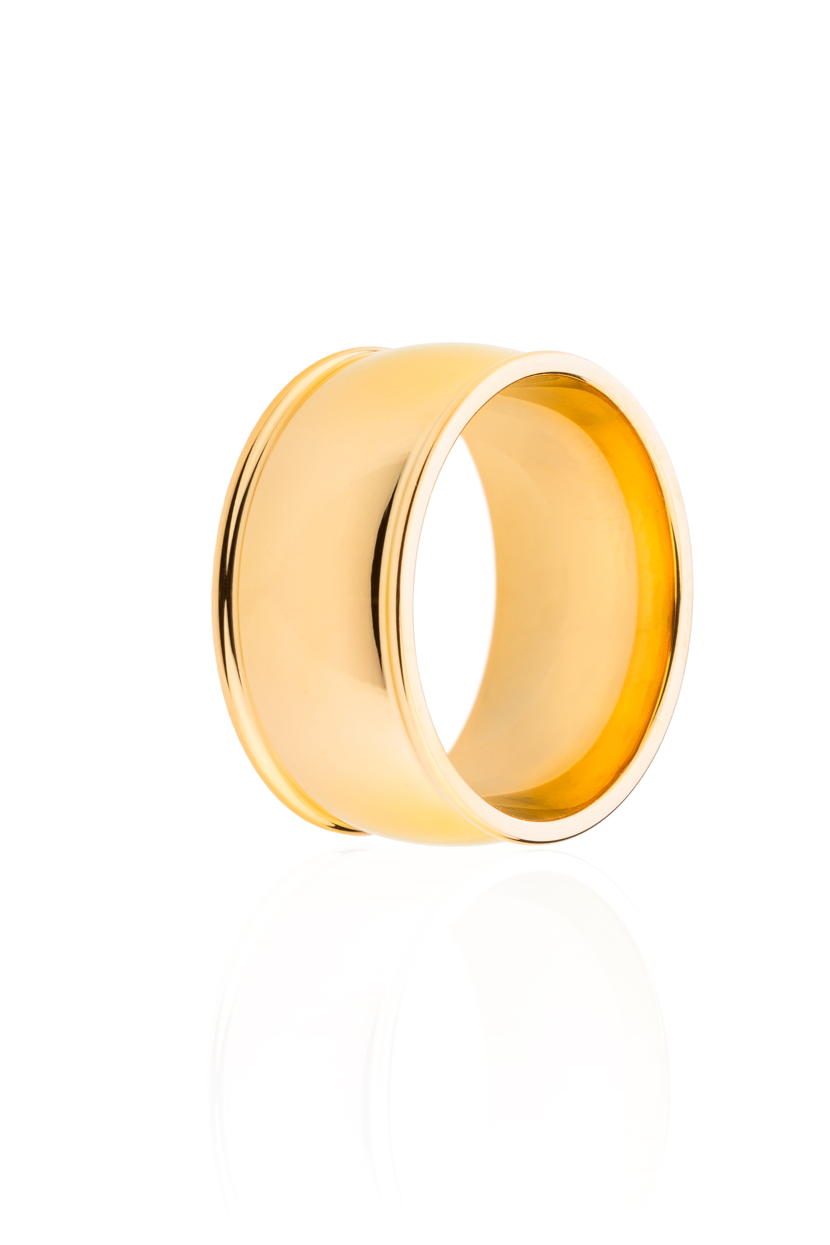 franco bene Rovný prsten - pozlacený | 980 Velikost prstenu: 6 (52 mm)