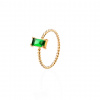 Diamond prsten se zeleným kamínkem (úzký)