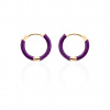 Kroužkové fialové náušnice