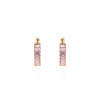 Kulaté crystal náušnice - růžové_1