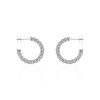 Kruhové stříbrné Crystal náušnice