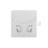 Bílý Crystal set - stříbrné náušnice a náhrdelník