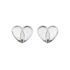 Srdíčkové náušnice - stříbrné